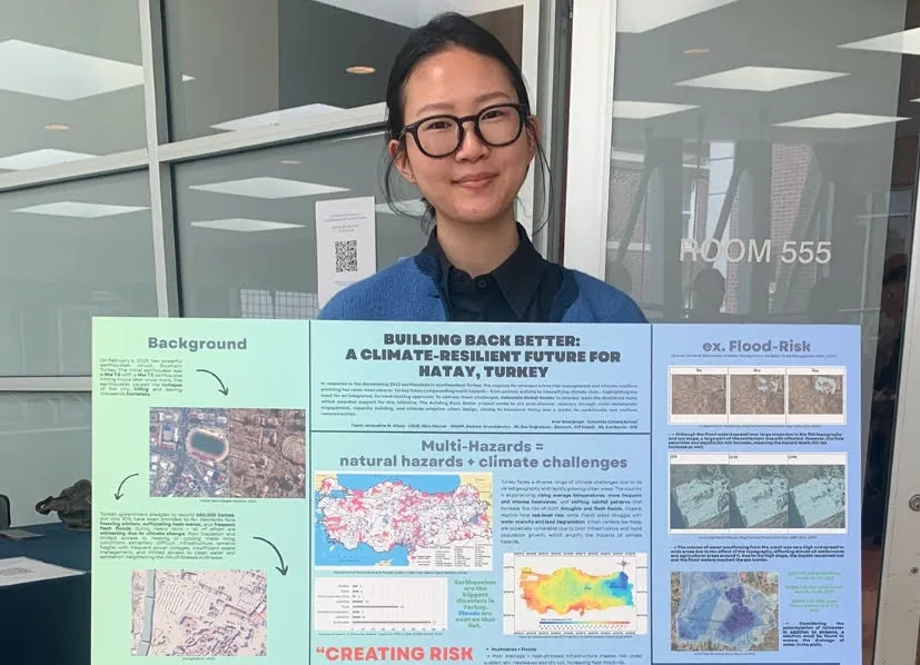 Climate and Society Student Anar Amarjargal with her Poster